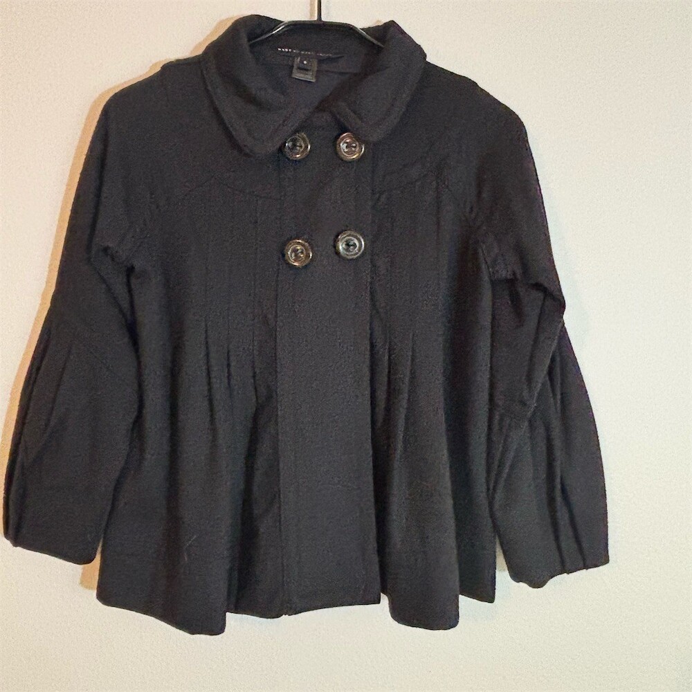 Marc by Marc Jacobs Jacket Womens Size S Black Pleated Swing
